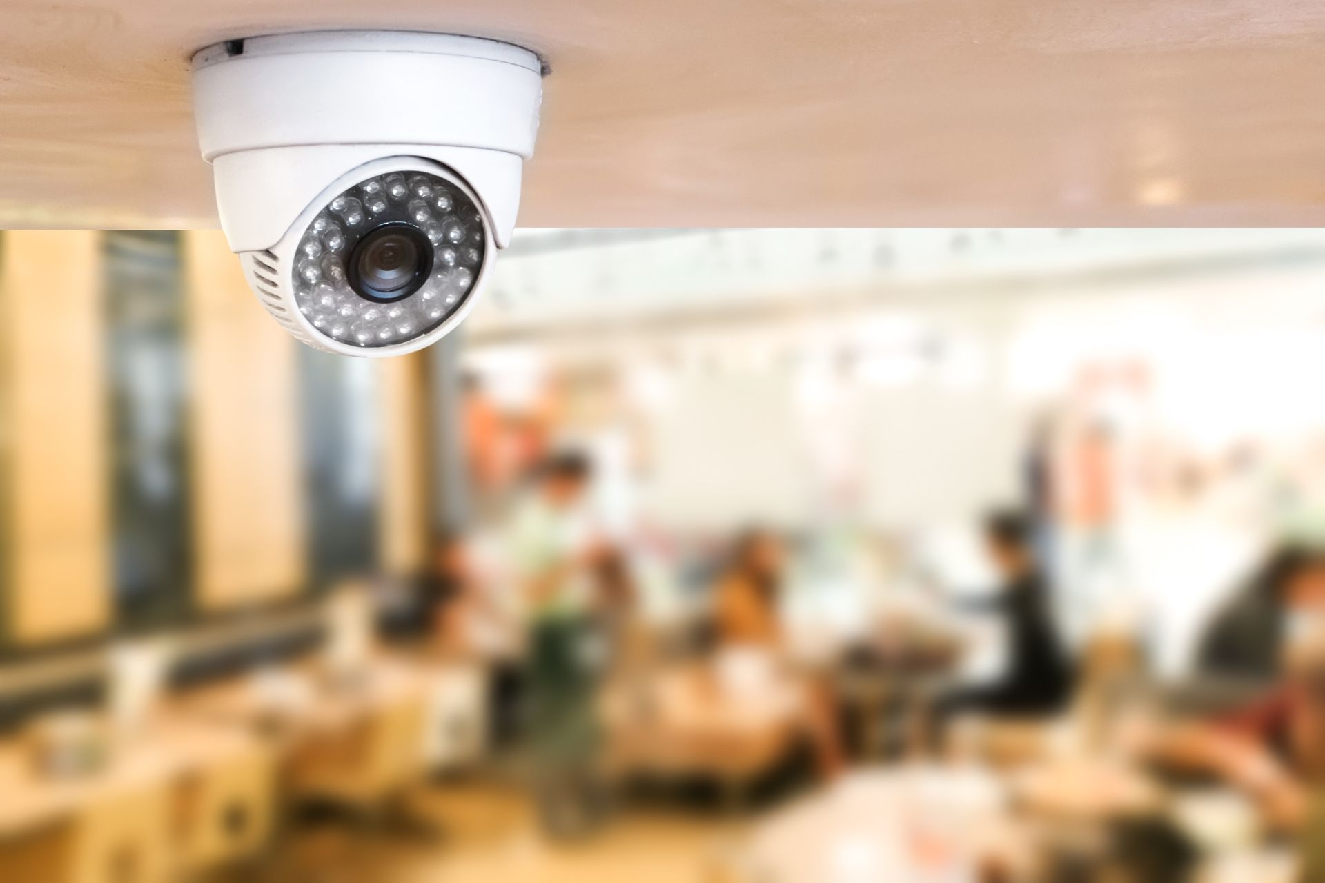 How does the pan-tilt-zoom functionality of a PTZ camera mount enhance monitoring capabilities in a security system?